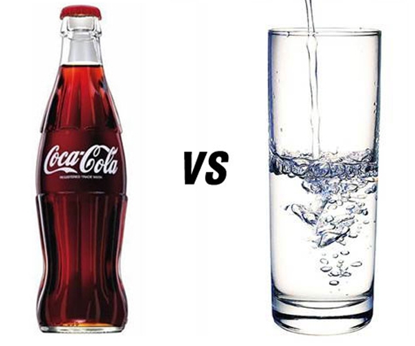 Diet: Water vs. Coke