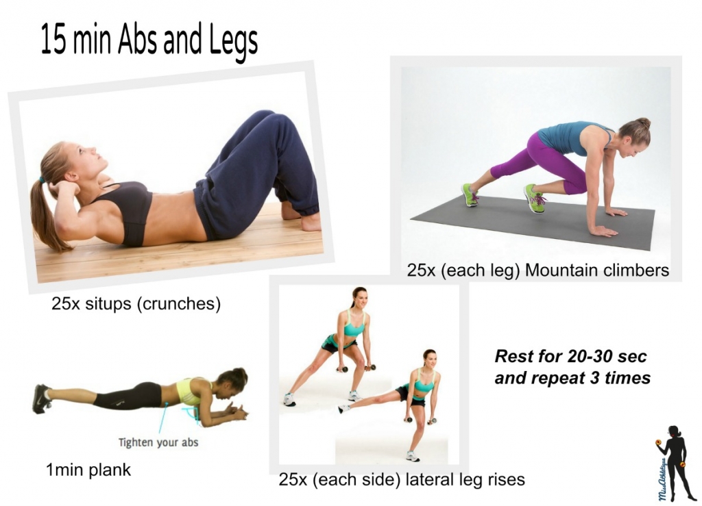 15 min workout - Abs & Legs