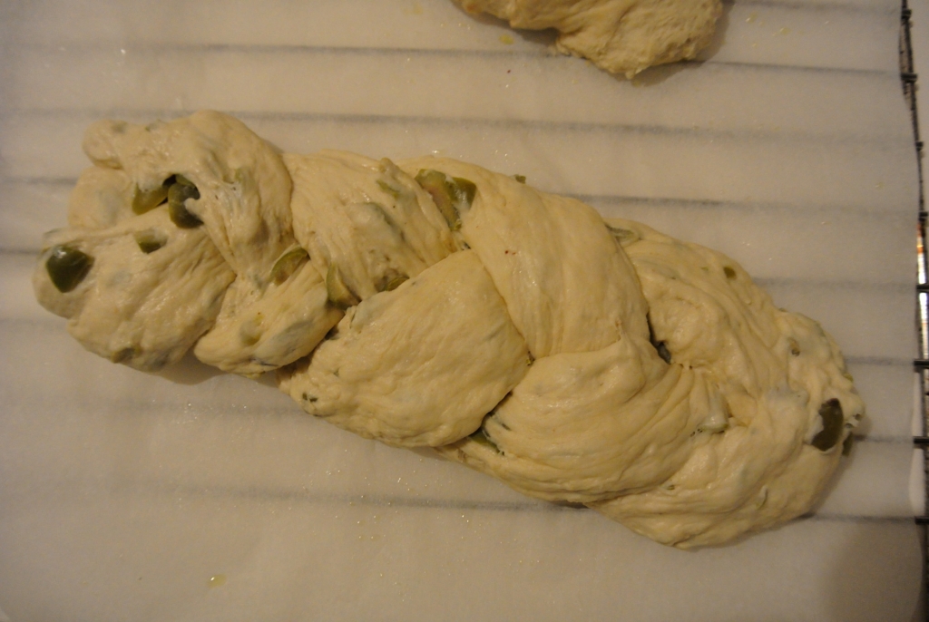 I made my bread in a braid shape