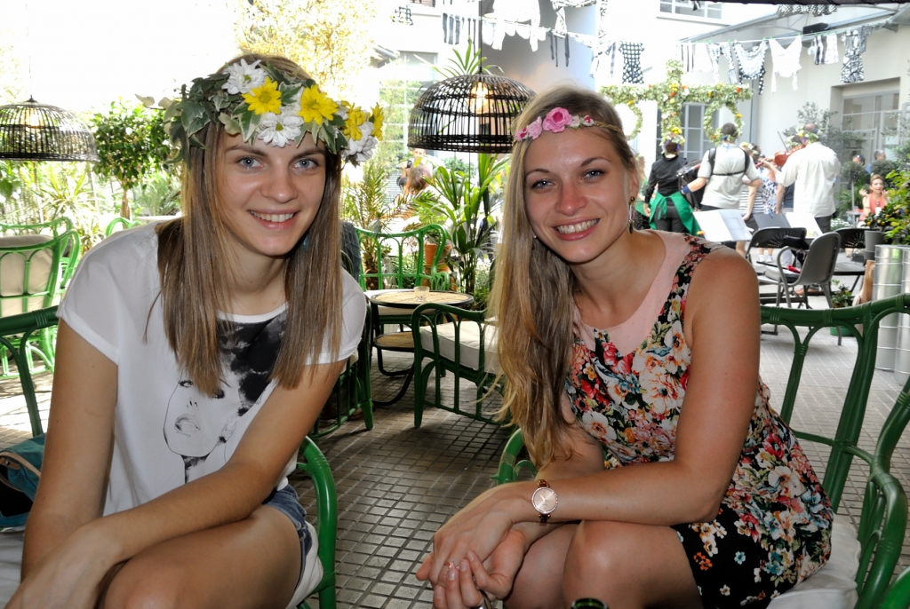 me and Maija who already had a flower crown