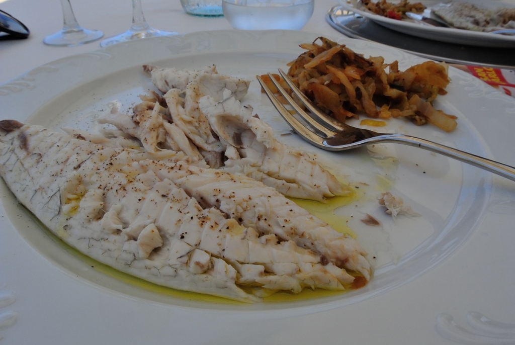 Fish of the day served with sea weed salad 