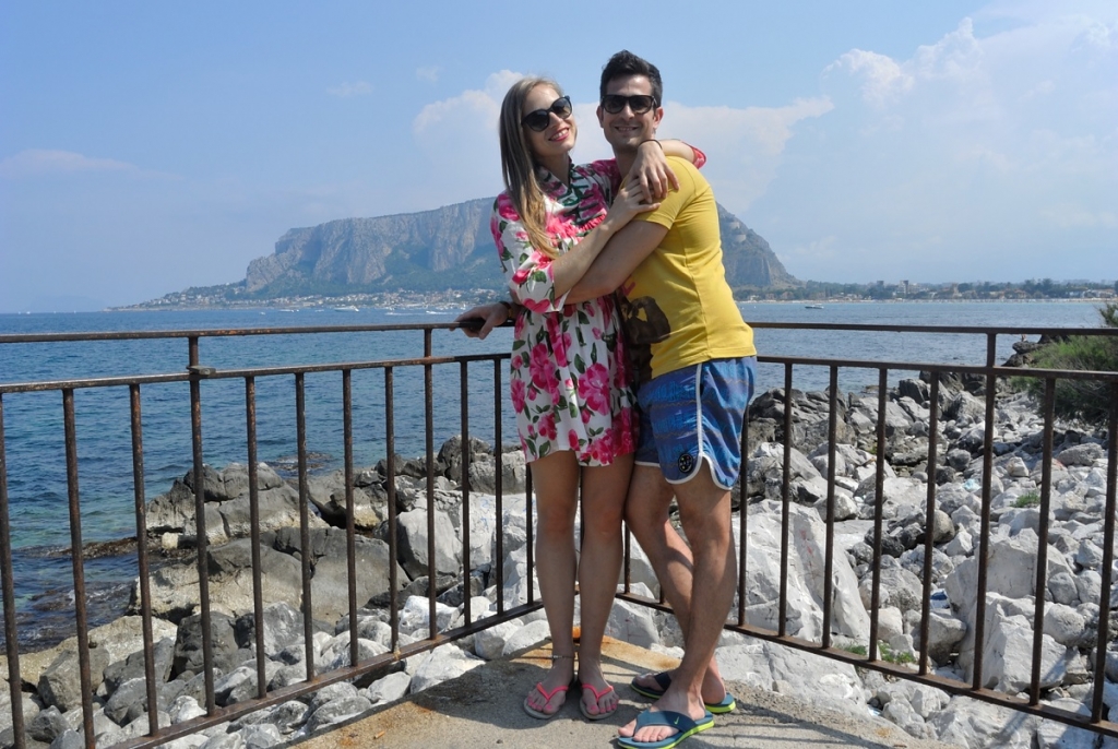 The happy couple at Sicily