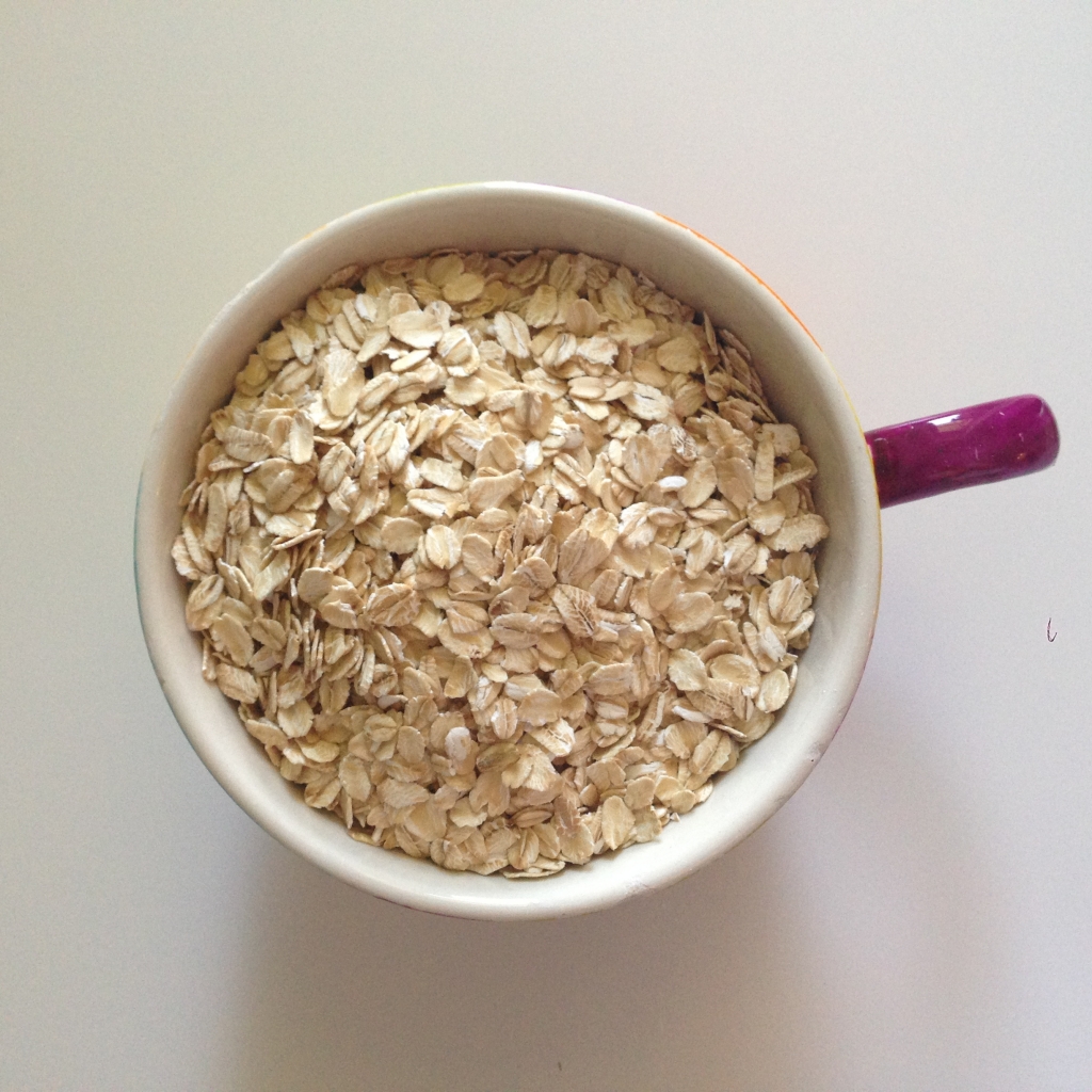 big cup of rolled oats