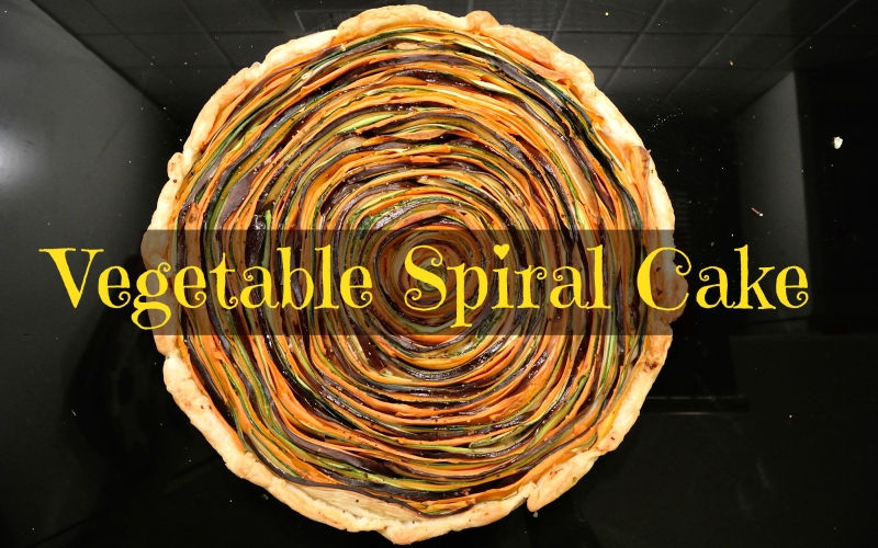 Colorful and Healthy Vegetable spiral cake