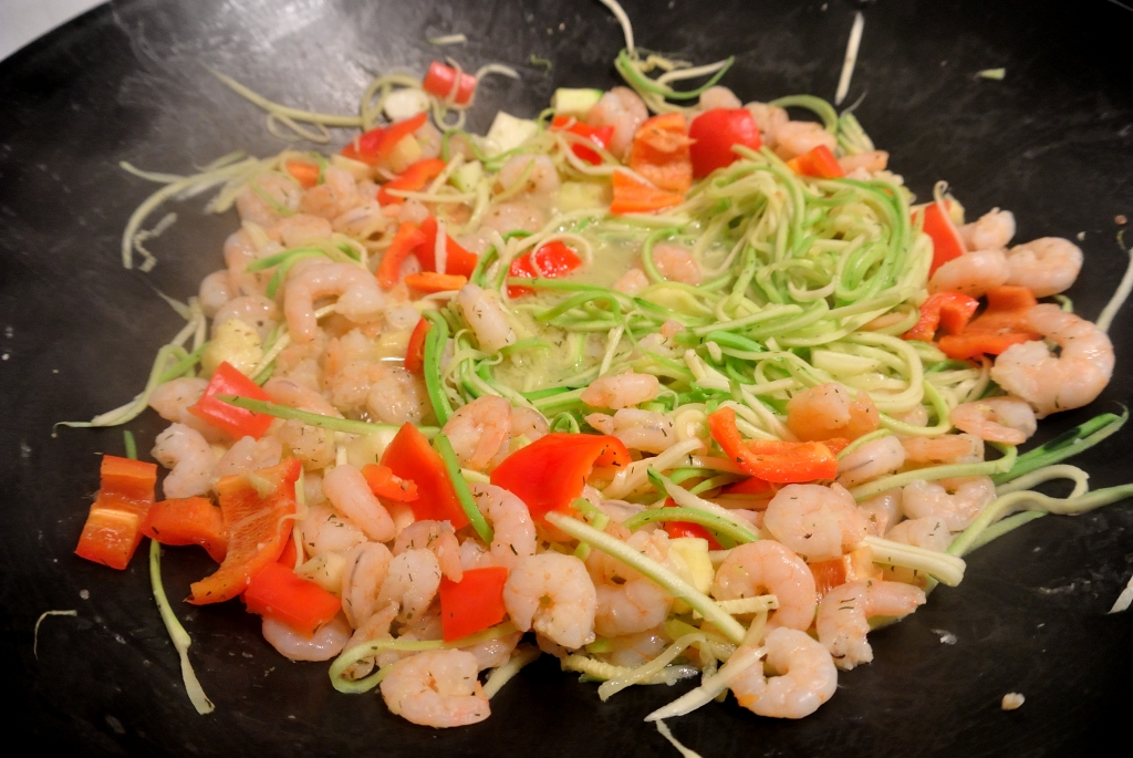 shrimp zoodles