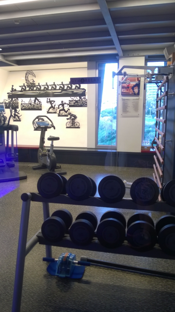 weight rack and workout corner